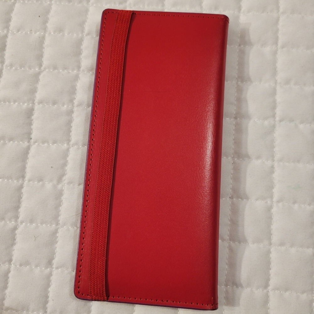 Baekgaard Card Keeper Wallet Solid Red Plum Purple Colorblock Cute Vera Bradley - Picture 4 of 8